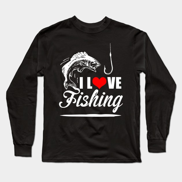 Lover Fishing Long Sleeve T-Shirt by Dojaja